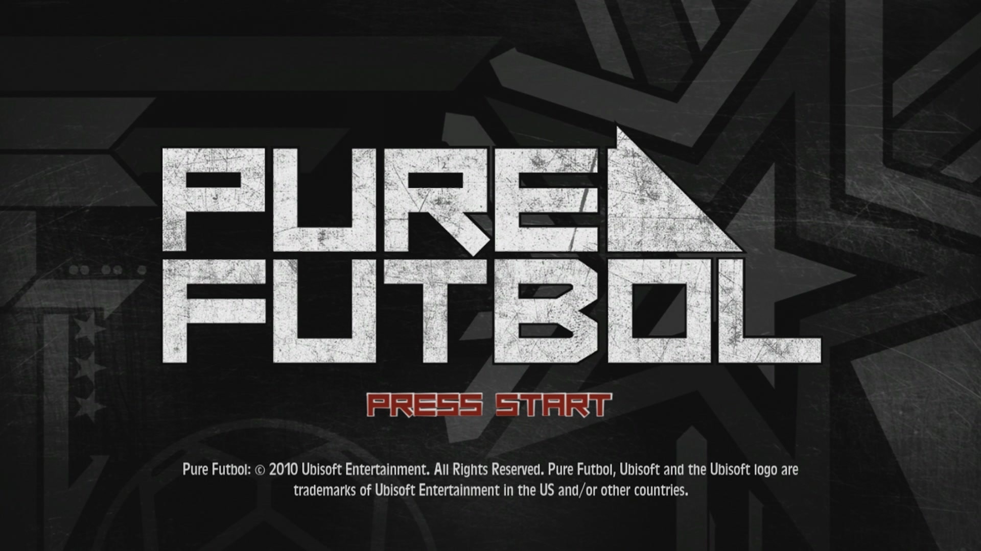 Pure title screen for Xbox 360
